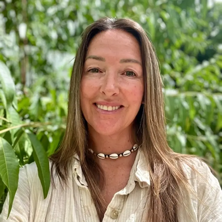 Portrait of Clare, Primary School Educator at Alma Forest School.